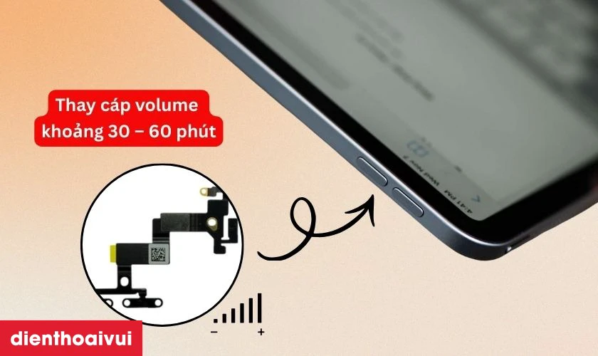 Thay c&aacute;p volume iPad Pro 11 2018 mất bao l&acirc;u