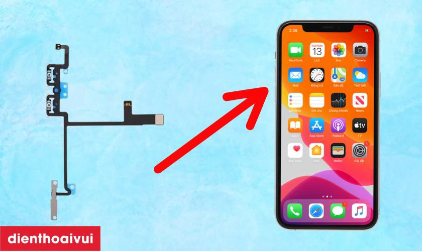 Dấu hiệu nhận biết c&aacute;p volume iPhone 11 Pro bị hỏng