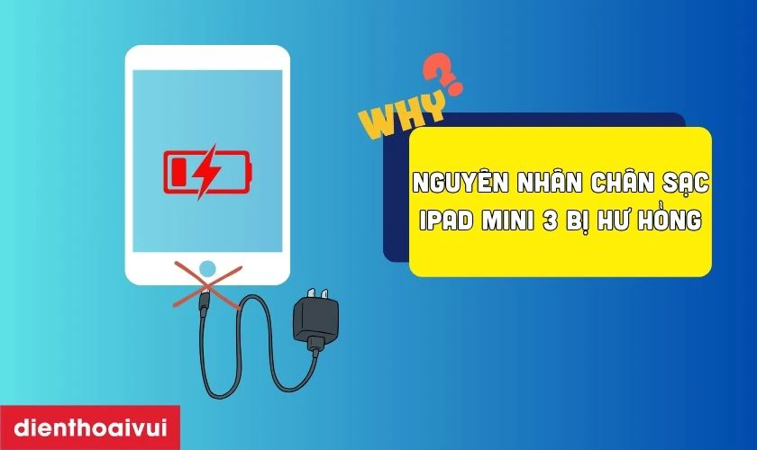 Nguy&ecirc;n nh&acirc;n ch&acirc;n sạc iPad Mini 3 bị hư hỏng