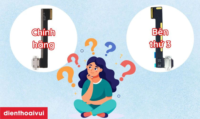 C&oacute; n&ecirc;n thay ch&acirc;n sạc iPad Mini 5 ch&iacute;nh h&atilde;ng hay d&ugrave;ng linh kiện thường?