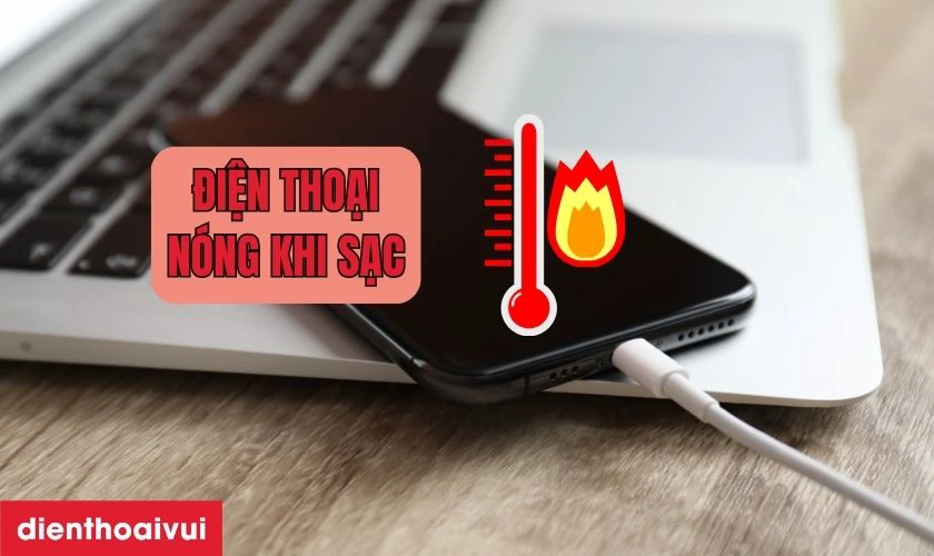 Ch&acirc;n sạc n&oacute;ng l&ecirc;n khi sạc pin l&agrave; dấu hiệu của hư hỏng