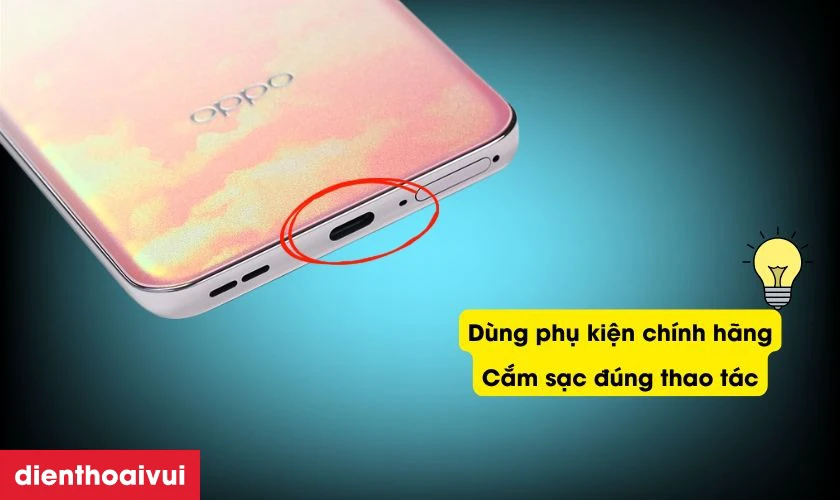 Hướng dẫn cách sạc điện thoại OPPO Reno 12 an toàn