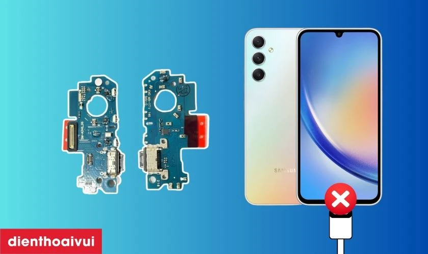 Nguy&ecirc;n nh&acirc;n khiến cổng sạc/chui sạc Samsung Galaxy A34 5G bị hỏng