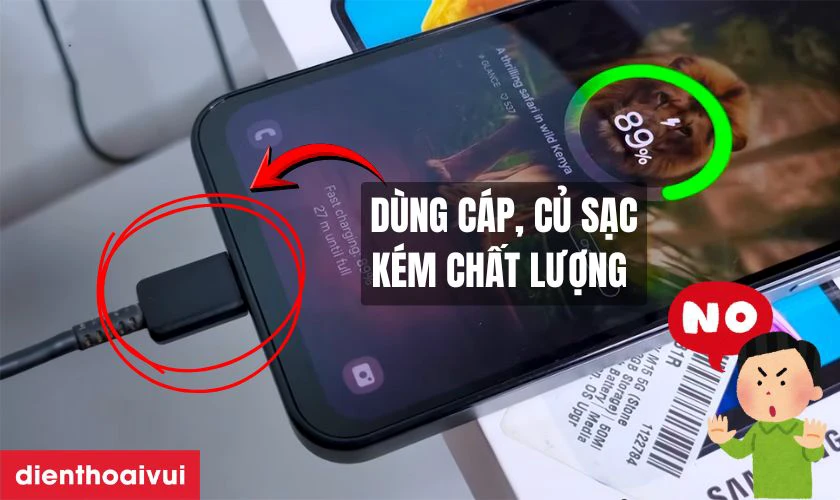 Tại sao điện thoại Samsung Galaxy M15 bị hư ch&acirc;n sạc?