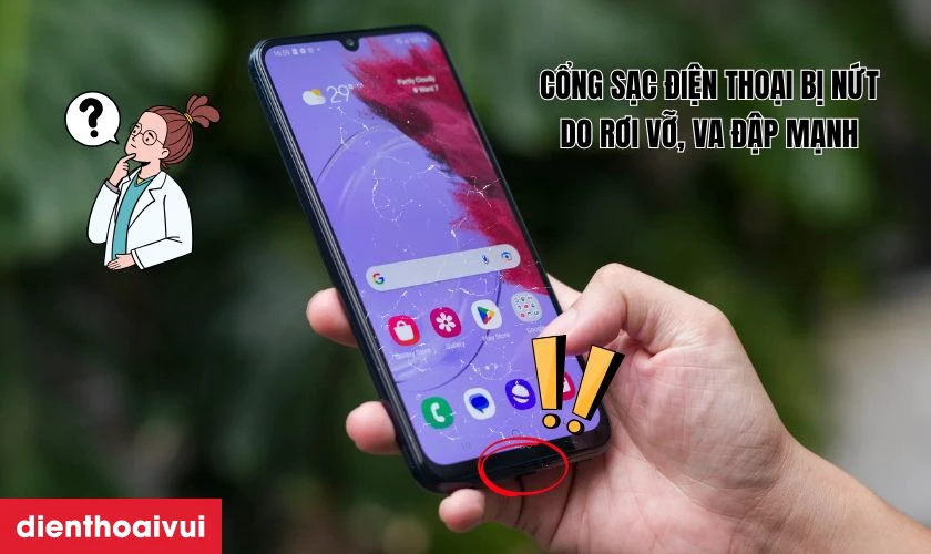 Tại sao điện thoại Samsung Galaxy M34 2023 5G bị hư ch&acirc;n sạc?