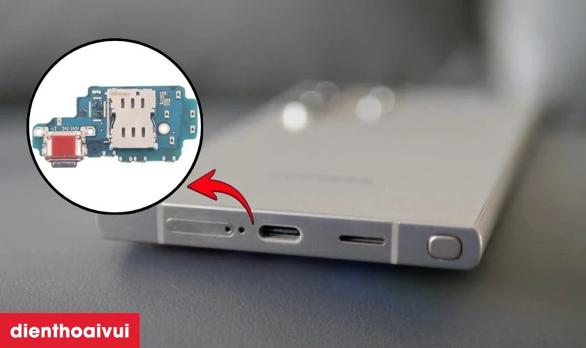 Nguy&ecirc;n nh&acirc;n ch&acirc;n sạc Samsung Galaxy S24 Ultra sạc kh&ocirc;ng v&agrave;o pin