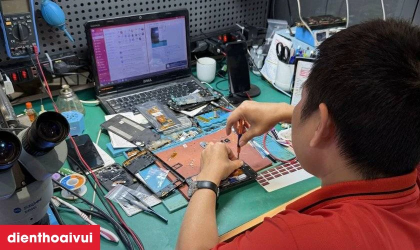 Quy tr&igrave;nh thay ch&acirc;n sạc Xiaomi 13T lấy liền tại Điện Thoại Vui