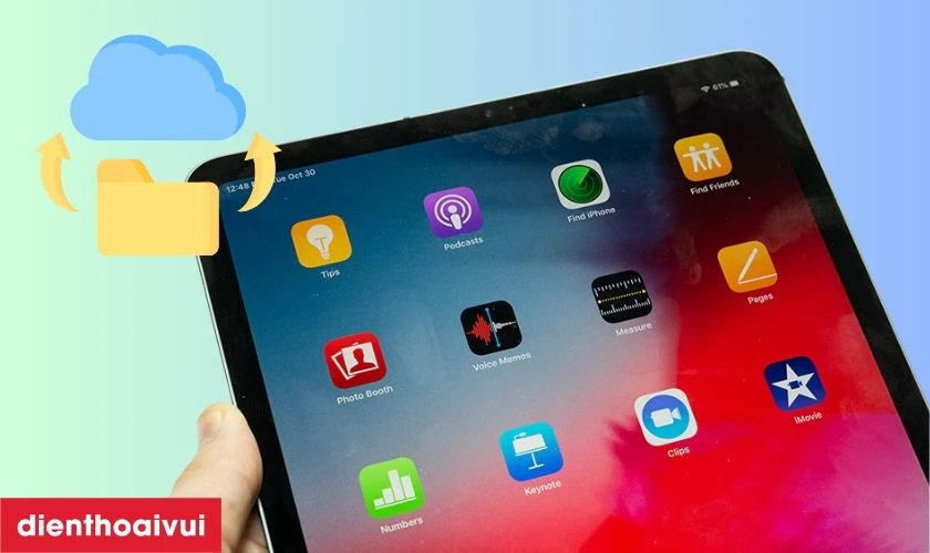 Sao lưu dữ liệu trước khi đi thay ép kính iPad