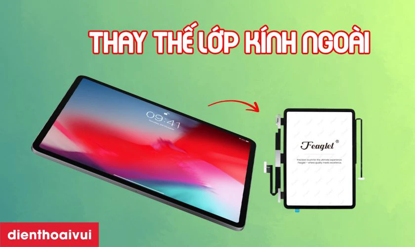 Thay &eacute;p k&iacute;nh iPad Pro 12.9 inch 2018 ch&iacute;nh h&atilde;ng Feaglet l&agrave; g&igrave;?