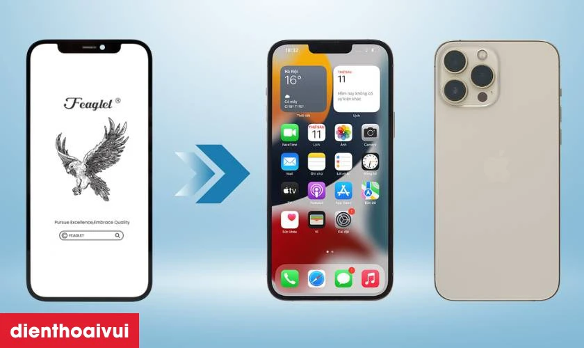 Những lưu &yacute; trước khi thay &eacute;p k&iacute;nh iPhone 13 Pro Max ch&iacute;nh h&atilde;ng Feaglet