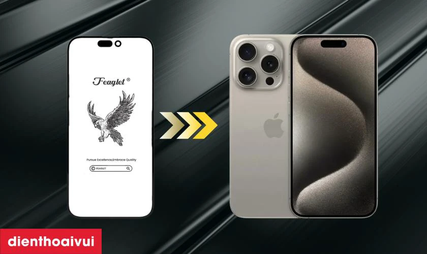 Thay &eacute;p k&iacute;nh iPhone 15 Pro ch&iacute;nh h&atilde;ng Feaglet l&agrave; g&igrave;?