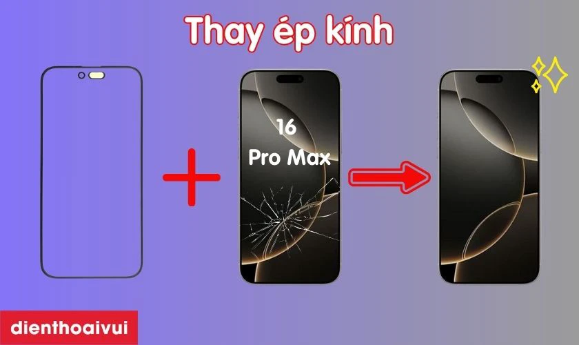 Thay &eacute;p k&iacute;nh iPhone 16 Pro Max l&agrave; g&igrave;?