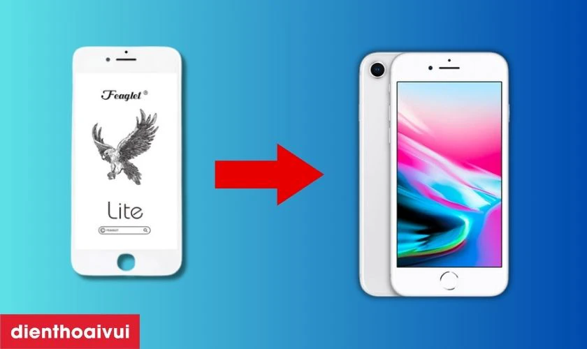 Những lưu &yacute; trước khi thay &eacute;p k&iacute;nh iPhone 8 ch&iacute;nh h&atilde;ng Feaglet