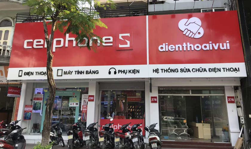 Mặt tiền cửa h&agrave;ng Điện Thoại Vui quận Long Bi&ecirc;n&nbsp;