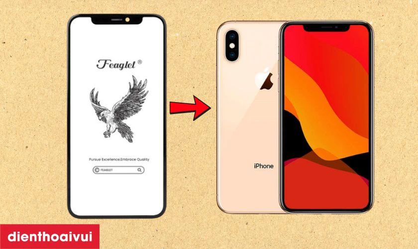 Thay &eacute;p k&iacute;nh iPhone Xs ch&iacute;nh h&atilde;ng Feaglet l&agrave; g&igrave;?