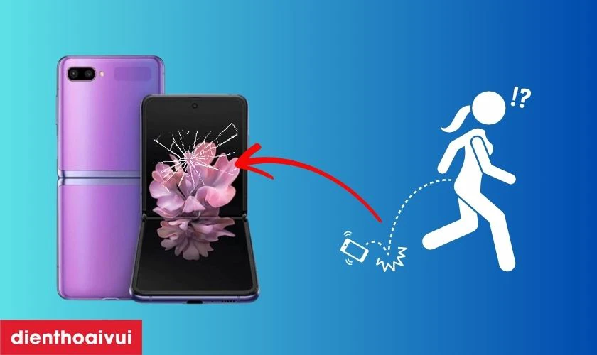 Nguy&ecirc;n nh&acirc;n khi&ecirc;́n mặt trong Samsung Galaxy Z Flip 1 dễ bị nứt vỡ mặt k&iacute;nh
