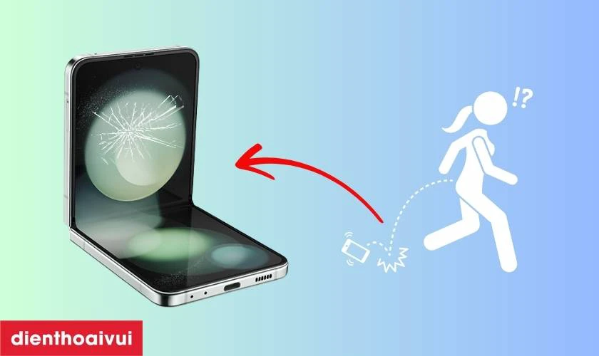 V&igrave; sao k&iacute;nh mặt trong Galaxy Z Flip 5 dễ hư hỏng?