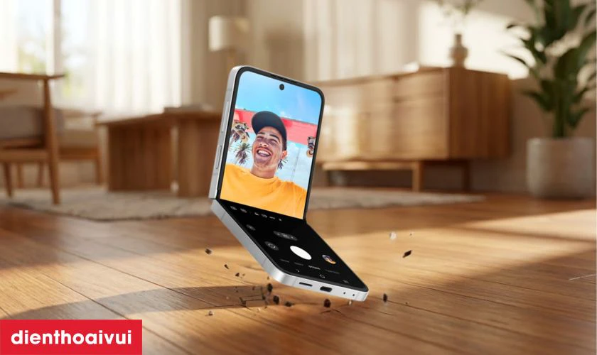 Va đập l&agrave;m mặt k&iacute;nh Galaxy Z Flip 7 bị vỡ
