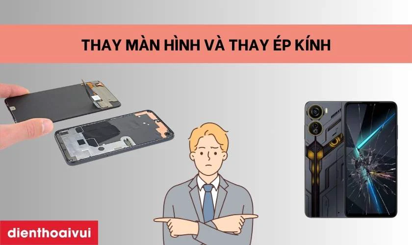 Thay m&agrave;n h&igrave;nh v&agrave; thay &eacute;p k&iacute;nh c&oacute; g&igrave; kh&aacute;c nhau?