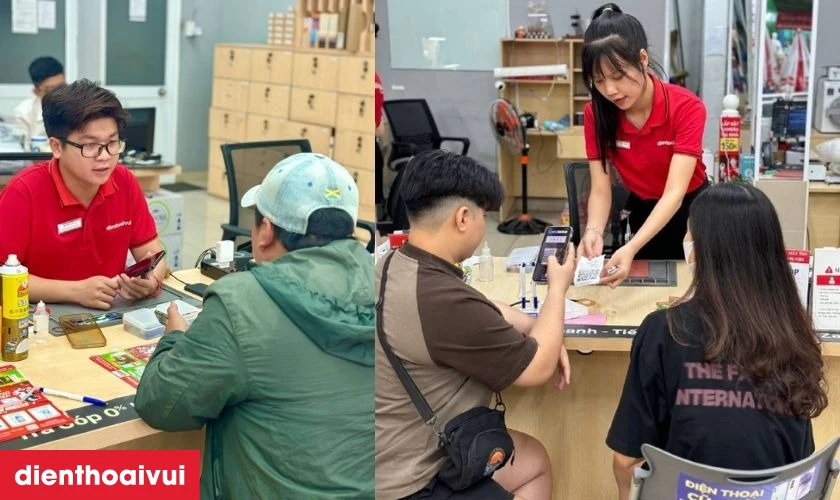Quy tr&igrave;nh thay &eacute;p k&iacute;nh OPPO A78 chuy&ecirc;n nghiệp, minh bạch tại Điện Thoại Vui