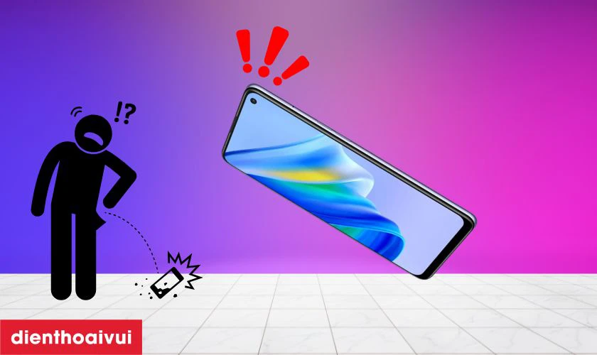 OPPO A95 bị rơi xuống từ tr&ecirc;n cao dẫn đến nứt vỡ mặt k&iacute;nh