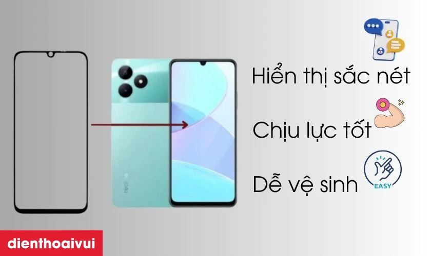 Thay &eacute;p k&iacute;nh Realme C51 c&oacute; tốt kh&ocirc;ng