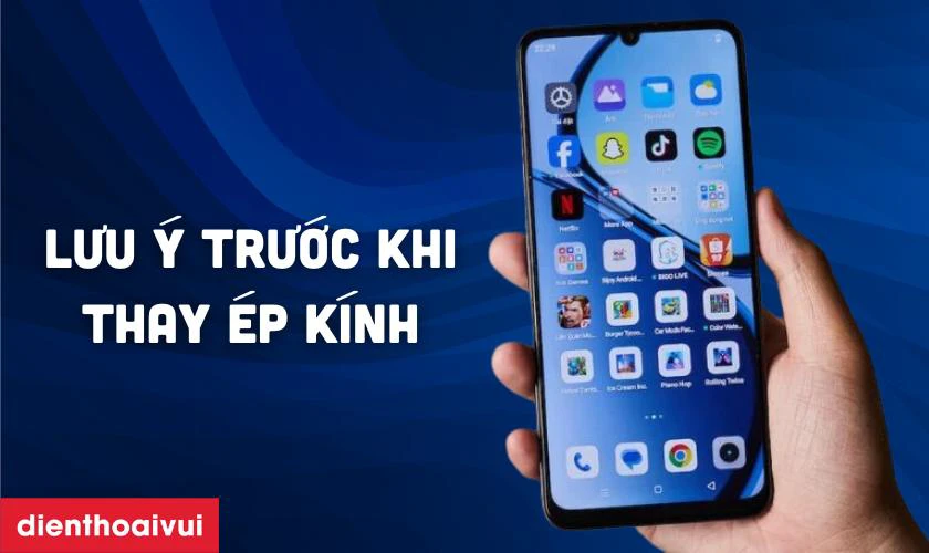 Những lưu &yacute; trước khi thay &eacute;p k&iacute;nh Realme Note 60