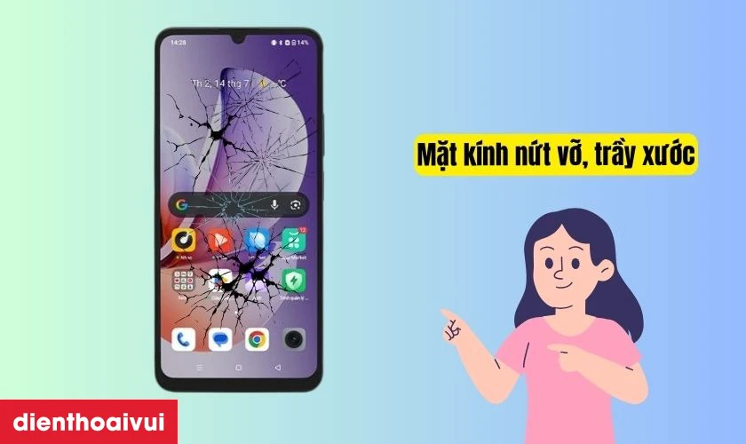 Thay &eacute;p k&iacute;nh Realme Note 70