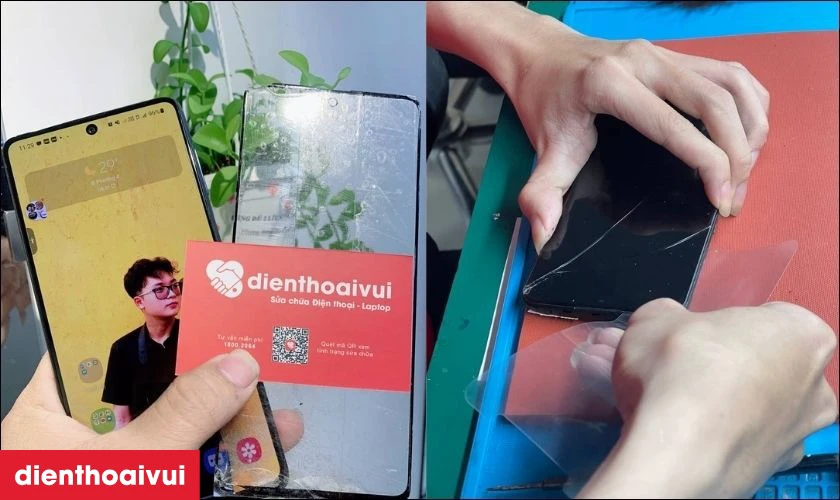 Thay &eacute;p k&iacute;nh Realme ch&iacute;nh h&atilde;ng, gi&aacute; rẻ tại Điện Thoại Vui