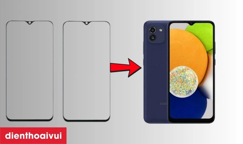 Những lưu &yacute; trước khi thay &eacute;p k&iacute;nh Samsung Galaxy A03