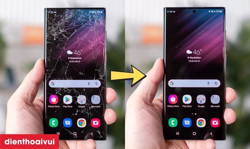 Thay &eacute;p k&iacute;nh Samsung Galaxy A23 l&agrave; g&igrave;?