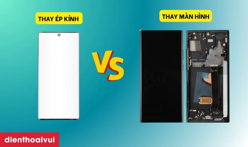 Ph&acirc;n biệt thay mặt k&iacute;nh v&agrave; thay m&agrave;n h&igrave;nh Galaxy Note 20 Ultra