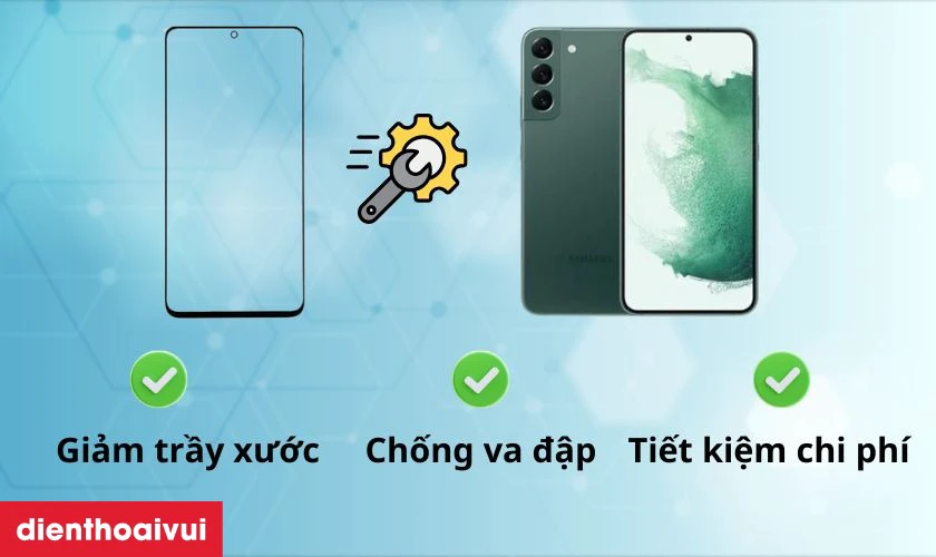 Thay &eacute;p k&iacute;nh Samsung Galaxy S22 Plus loại G+ c&oacute; g&igrave; nổi bật?