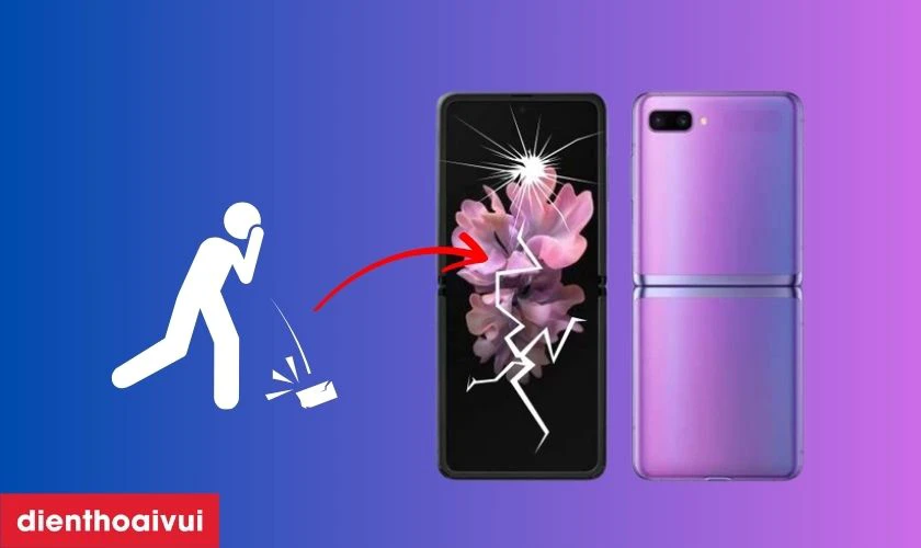 Nguy&ecirc;n nh&acirc;n khi&ecirc;́n Samsung Galaxy Z Flip 1dễ bị nứt vỡ mặt k&iacute;nh