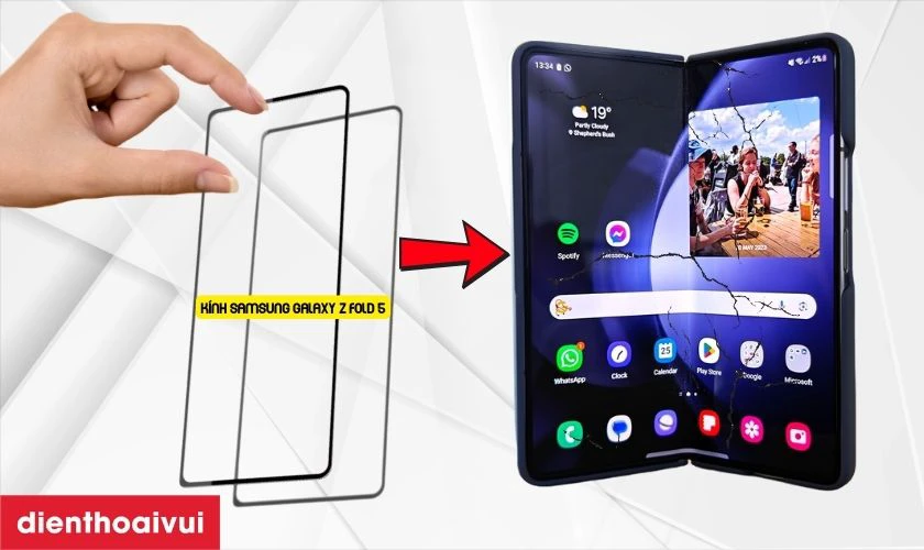 Thay &eacute;p k&iacute;nh Samsung Galaxy Z Fold 5 l&agrave; g&igrave;?