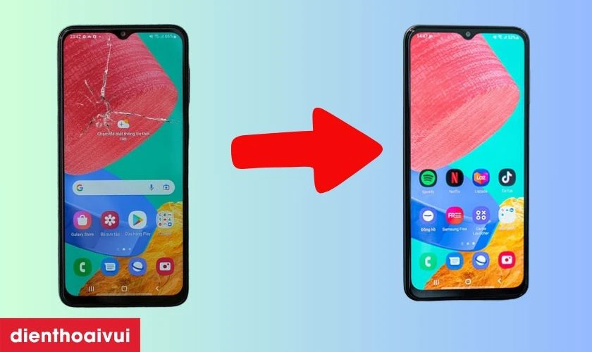 Thay &eacute;p k&iacute;nh Samsung M33 5G l&agrave; g&igrave;?