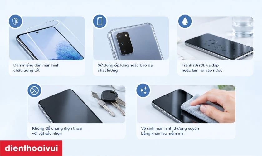 Mẹo bảo vệ mặt kính Samsung S20 Plus
