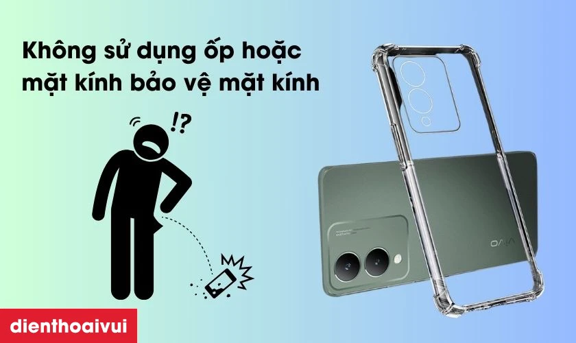 Kh&ocirc;ng sử dụng ốp bảo vệ khiến k&iacute;nh dễ vỡ hơn khi va chạm