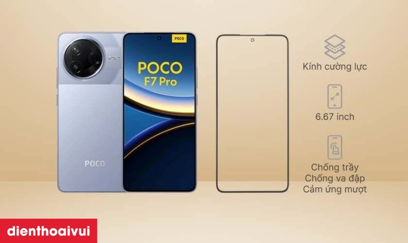 Ph&acirc;n biệt thay &eacute;p k&iacute;nh v&agrave; thay m&agrave;n h&igrave;nh Xiaomi Poco F7 Pro