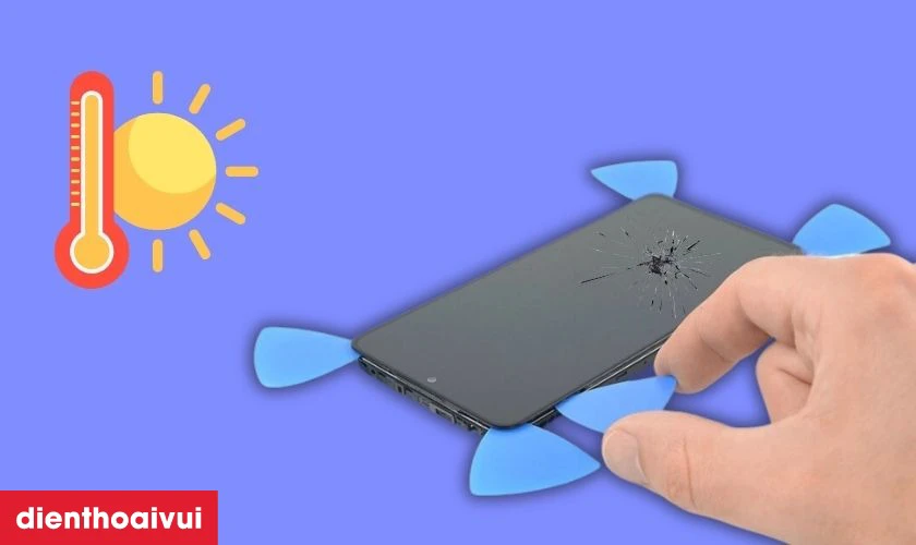 Thay đổi nhiệt độ đột ngột dễ gây hư hỏng mặt kính điện thoại