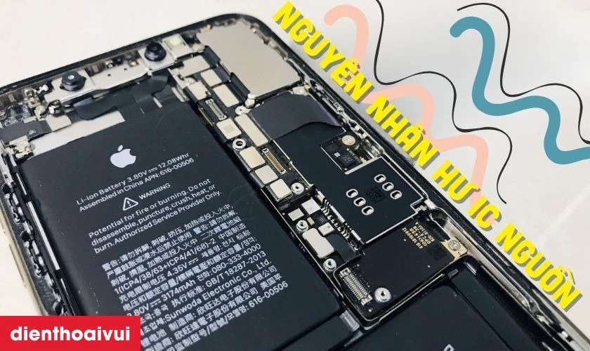 Nguyên nhân iPhone XS bị hư IC nguồn