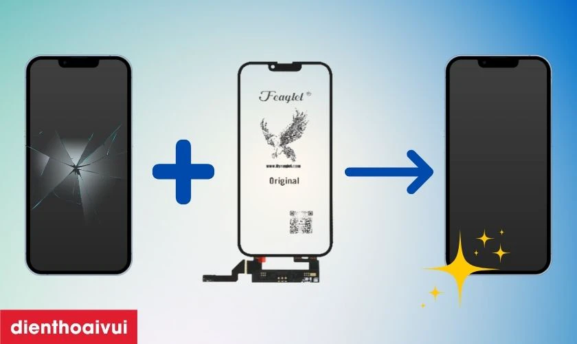 Thay k&iacute;nh cảm ứng iPhone 13 Pro ch&iacute;nh h&atilde;ng Feaglet l&agrave; g&igrave;?