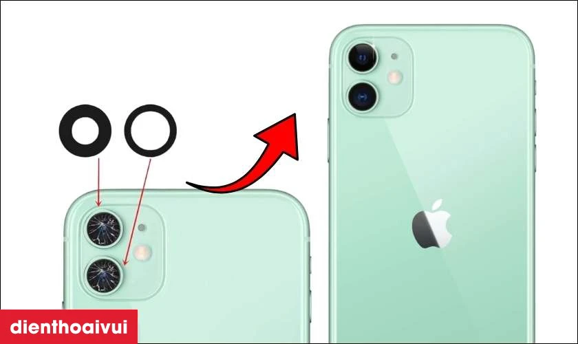 Khi n&agrave;o cần thay k&iacute;nh camera sau iPhone 11?