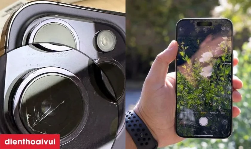 K&iacute;nh camera sau bị trầy, nứt