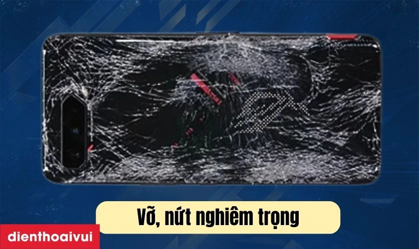 K&iacute;nh lưng của Asus ROG Phone 5s bị nứt hoặc vỡ