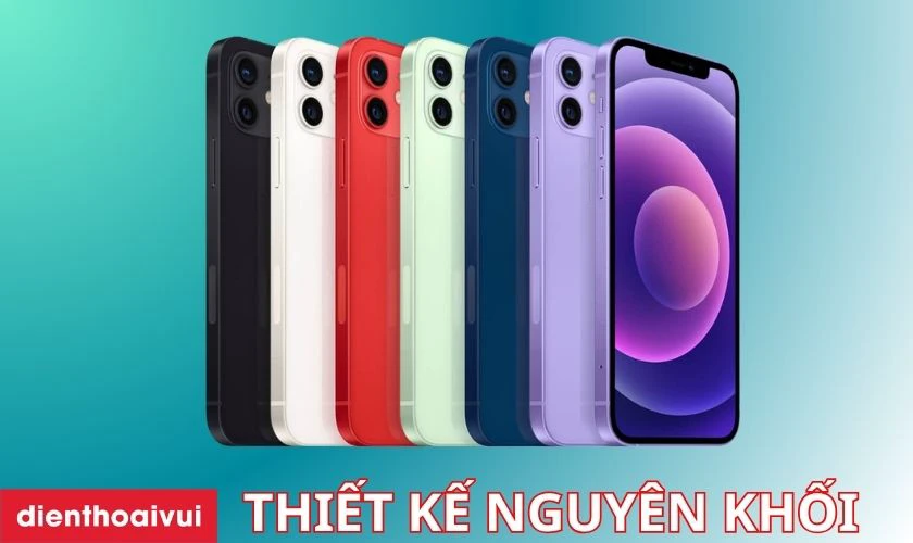 iPhone 12 &ndash; Thiết kế nguy&ecirc;n khối liền mạch c&ugrave;ng với lưng k&iacute;nh mờ