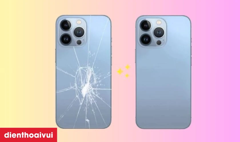 Thay k&iacute;nh lưng iPhone 12 Pro ch&iacute;nh h&atilde;ng Aries