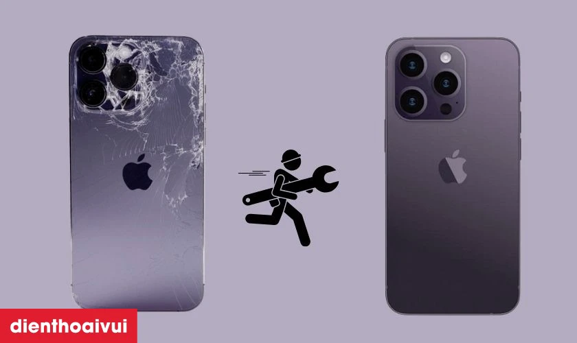 Dịch vụ thay k&iacute;nh lưng gi&uacute;p loại bỏ vết bẩn, nứt vỡ gi&uacute;p kh&ocirc;i phục vẻ đẹp mới cho iPhone của bạn