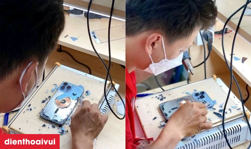 Điện Thoại Vui l&agrave; địa chỉ thay k&iacute;nh lưng iPhone 14 Pro ch&iacute;nh h&atilde;ng Aries uy t&iacute;n