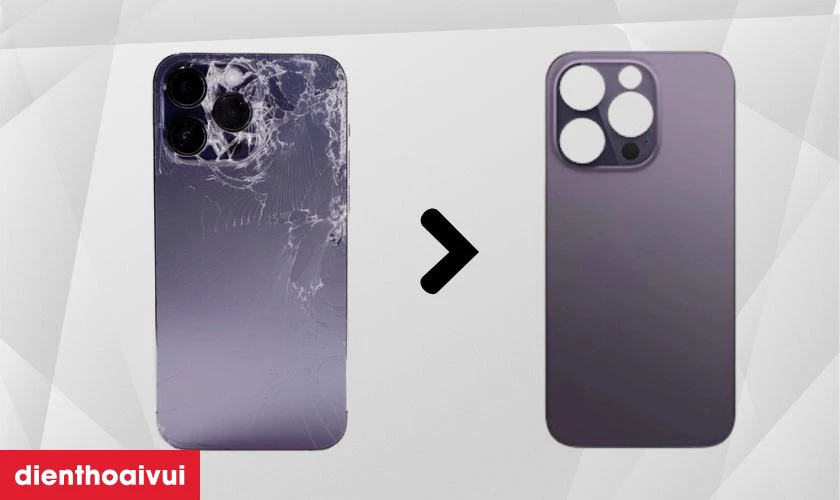 Dịch vụ thay k&iacute;nh lưng iPhone 14 Pro Max
